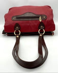 Valentina Red Pebbled Leather Tote