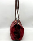 Valentina Red Pebbled Leather Tote