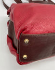 Valentina Red Pebbled Leather Tote