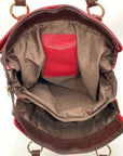 Valentina Red Pebbled Leather Tote