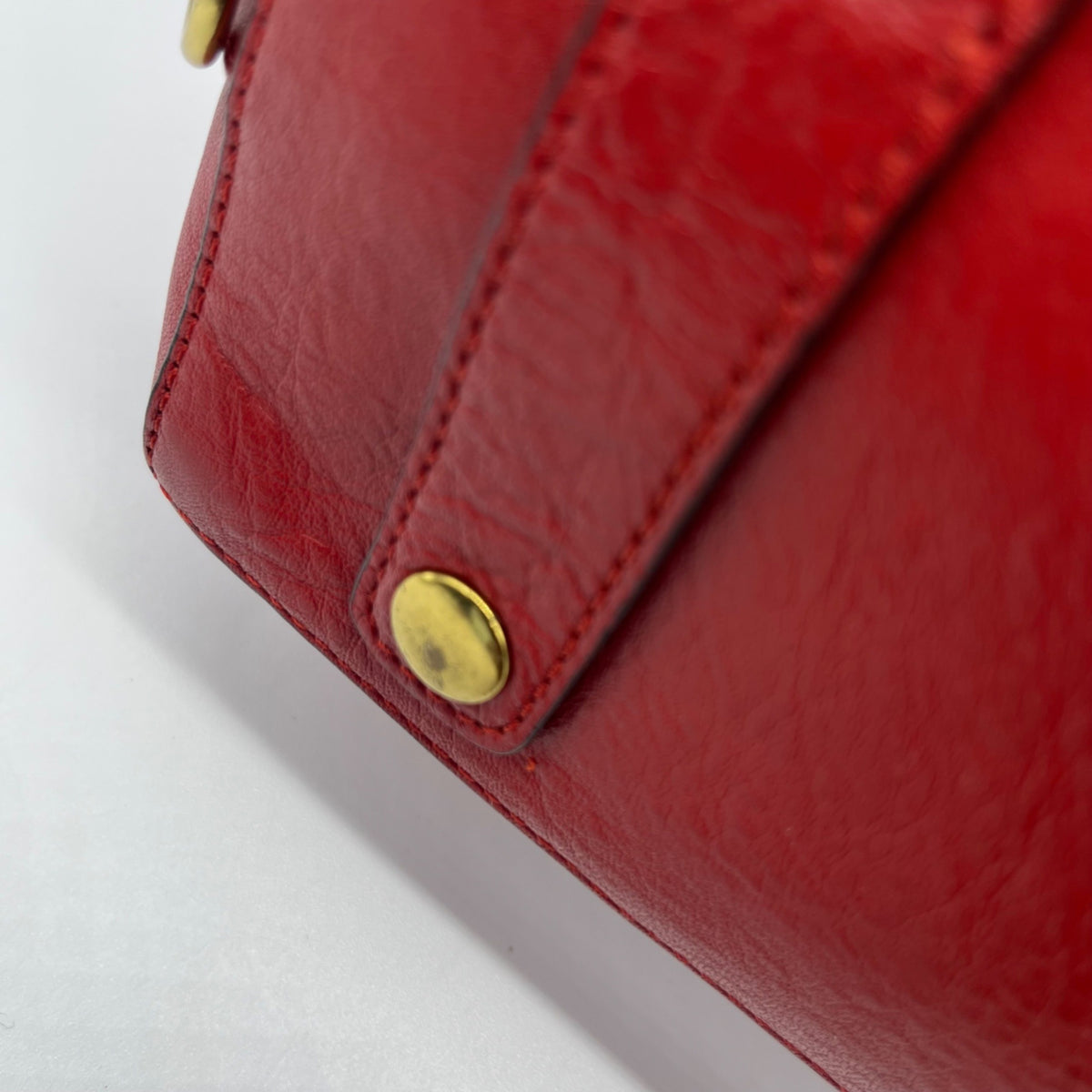 Coach Crimson Red Pebbled Leather Satchel