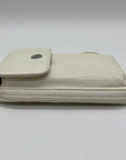 Giani Bernini White Softy Leather Tech Crossbody Wallet