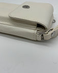 Giani Bernini White Softy Leather Tech Crossbody Wallet