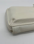 Giani Bernini White Softy Leather Tech Crossbody Wallet