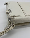 Giani Bernini White Softy Leather Tech Crossbody Wallet