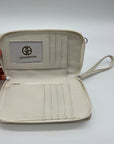 Giani Bernini White Softy Leather Tech Crossbody Wallet