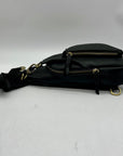 Antik Kraft Black Leather Sling Bag