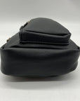 Antik Kraft Black Leather Sling Bag