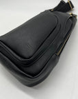 Antik Kraft Black Leather Sling Bag
