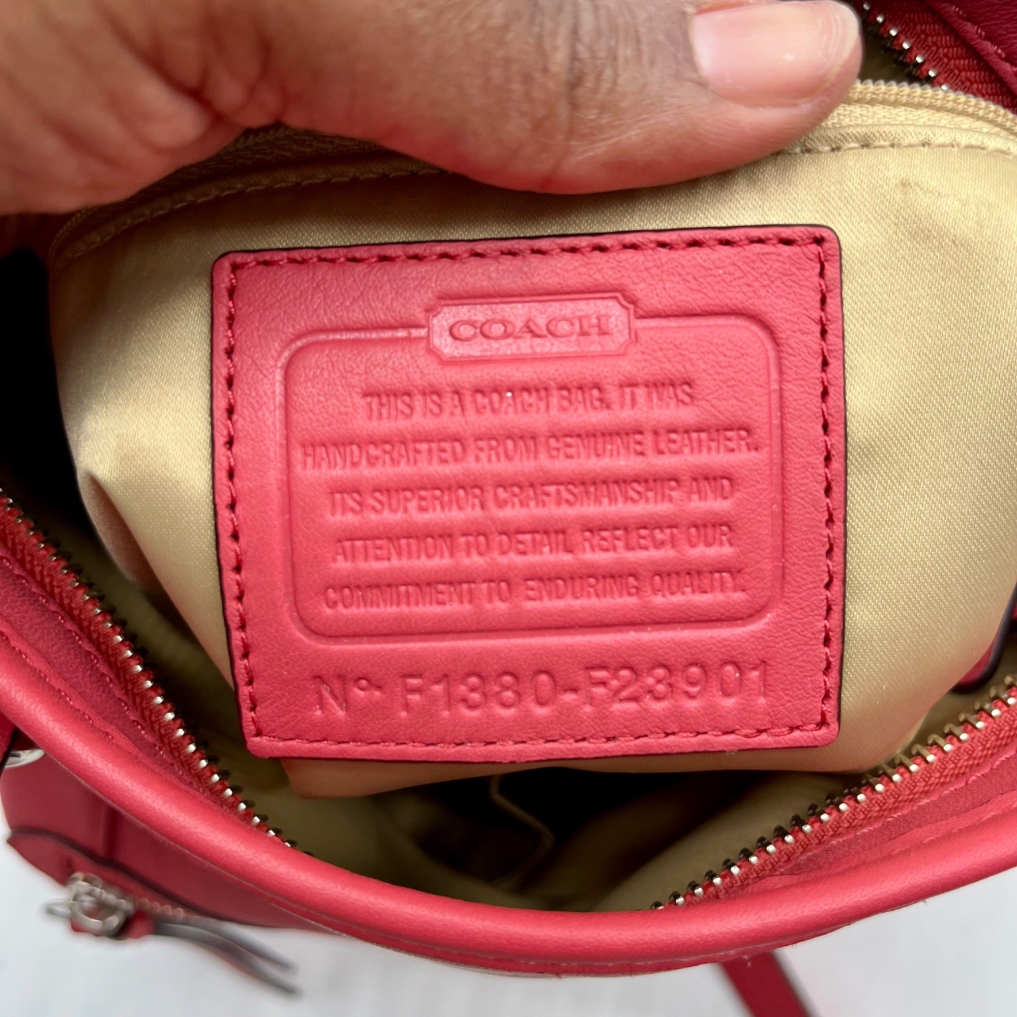 Coach Coral Smooth Leather Tote Bag-F23901