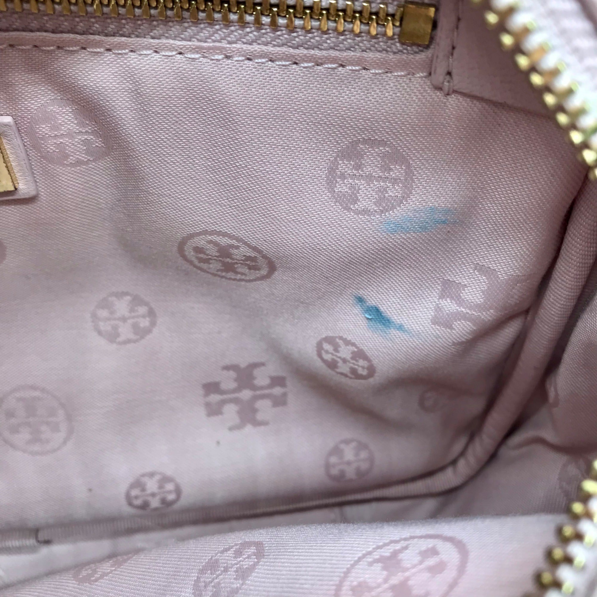 Tory Burch Blush Pink Leather Alexa Stitch Camera Crossbody Bag