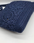 The Sak Blue Lumi Crocheted Crossbody Bag