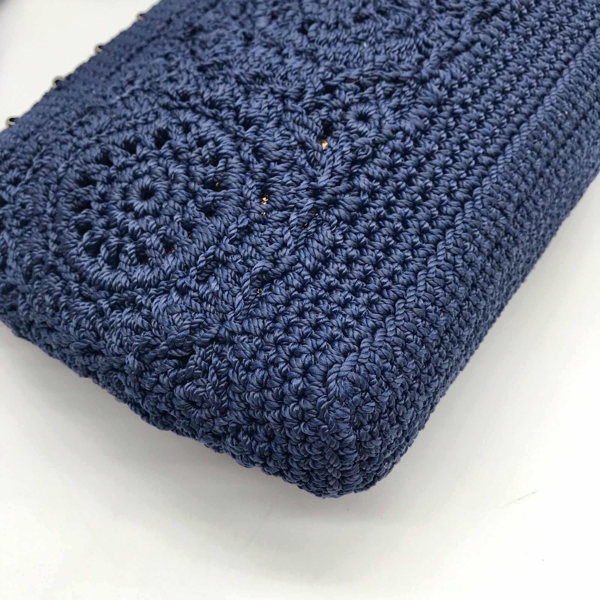 The Sak Blue Lumi Crocheted Crossbody Bag