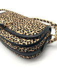 Michael Kors Mila Small East West Leopard Chain Sling Shoulder Bag -NWT