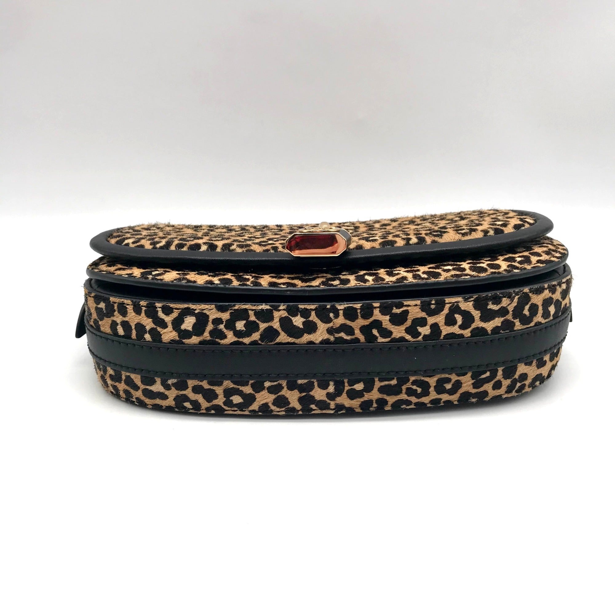 Michael Kors Mila Small East West Leopard Chain Sling Shoulder Bag -NWT