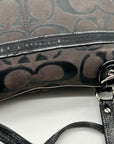 Coach Black Signature Sateen Canvas Tote Bag 189798