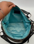 Coach Black Signature Sateen Canvas Tote Bag 189798