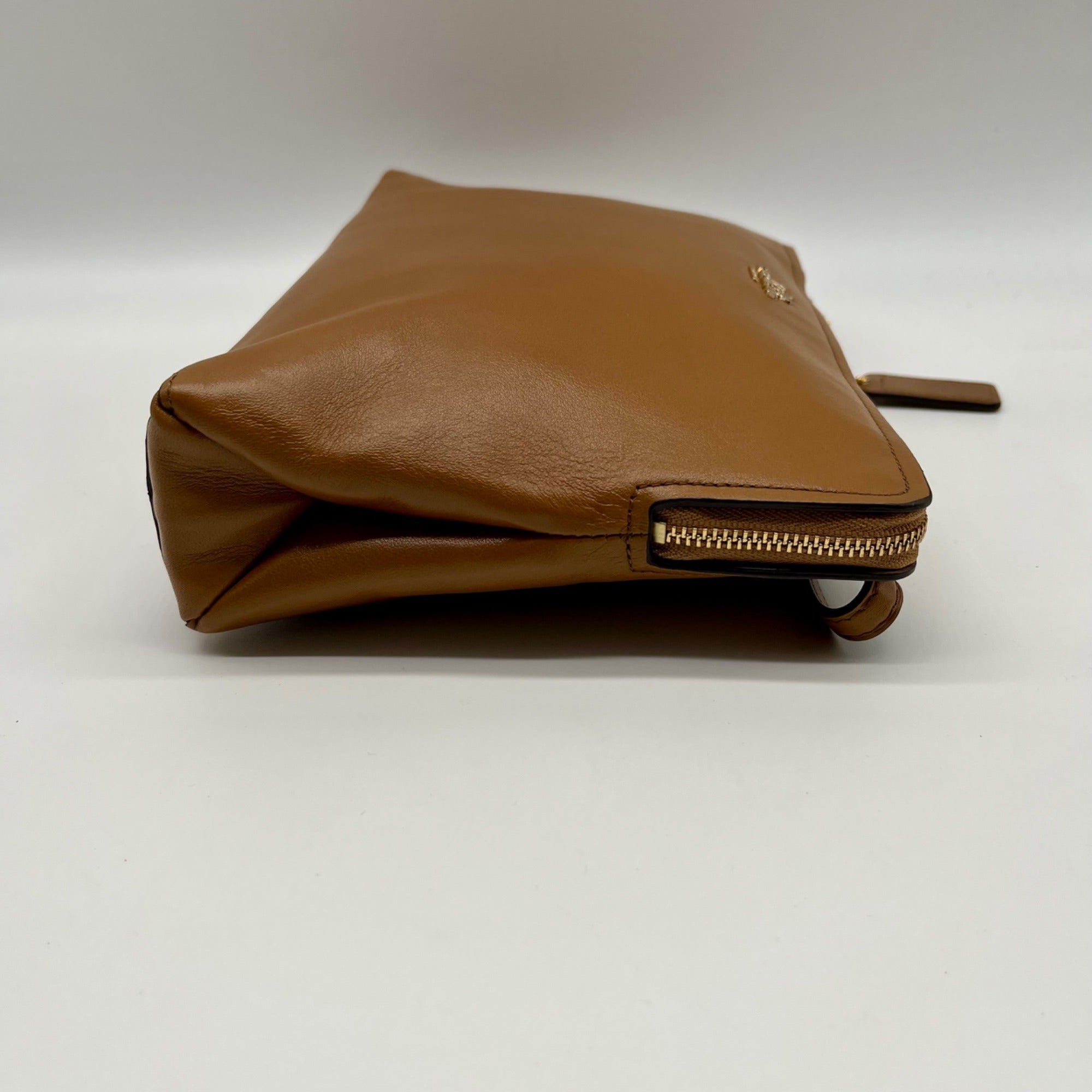 Coach Brown Leather Wristlet Bag