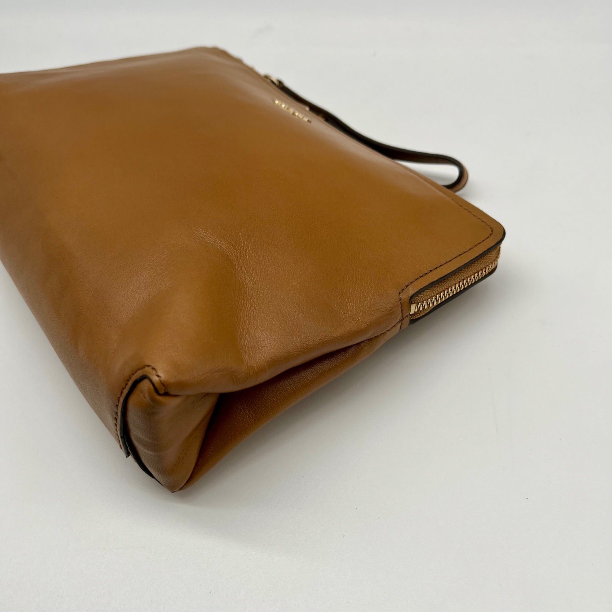 Coach Brown Leather Wristlet Bag