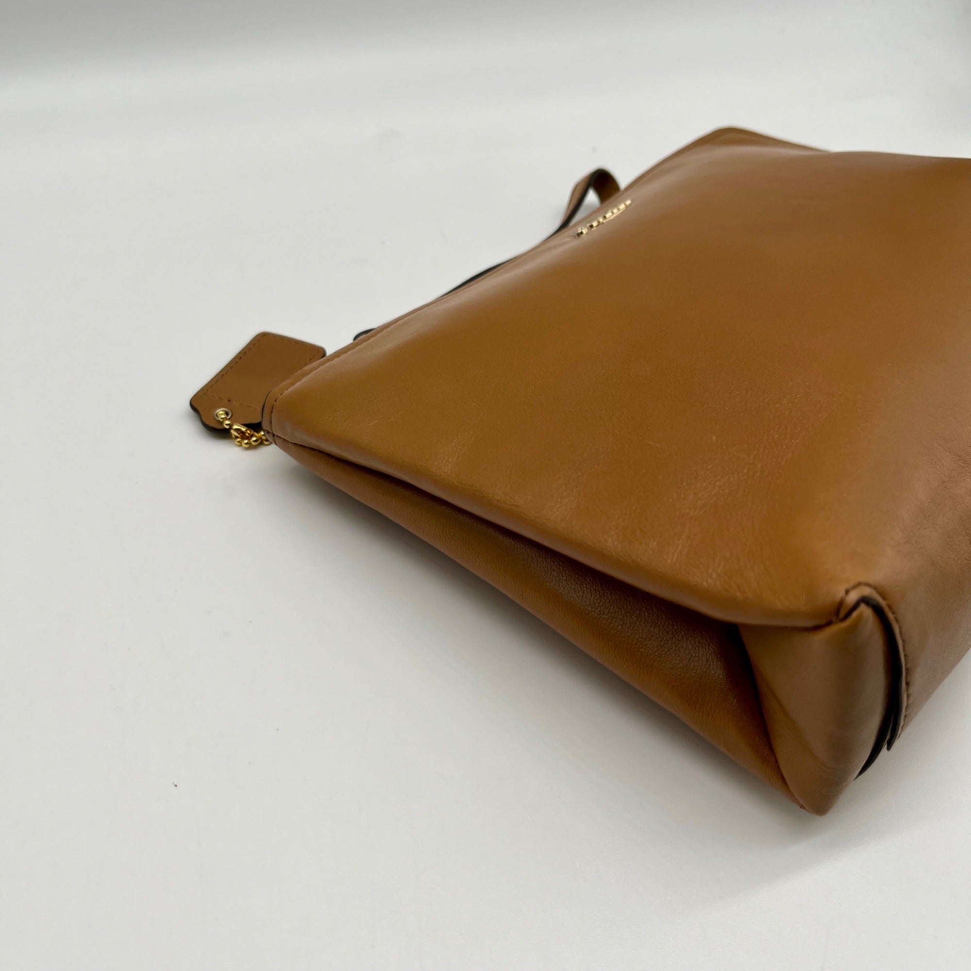 Coach Brown Leather Wristlet Bag