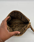 Coach Brown Leather Wristlet Bag