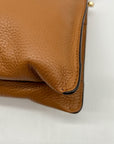 Michael Kors Brown Pebbled Leather Jet Set Crossbody Bag