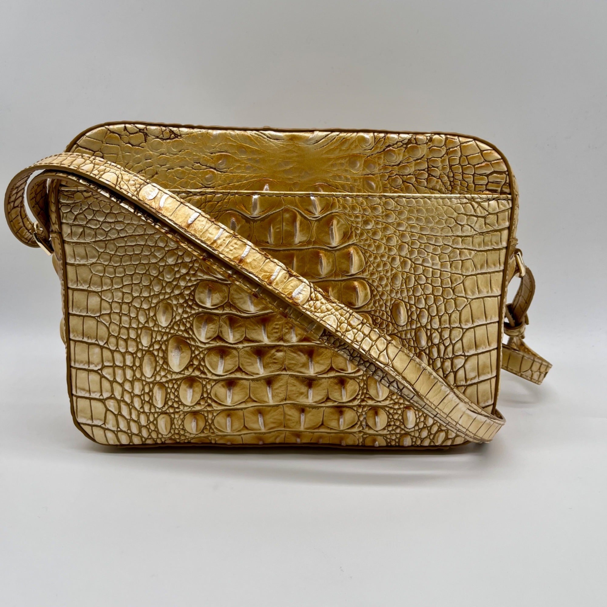 Brahmin Tan Leather Shea Crossbody Bag