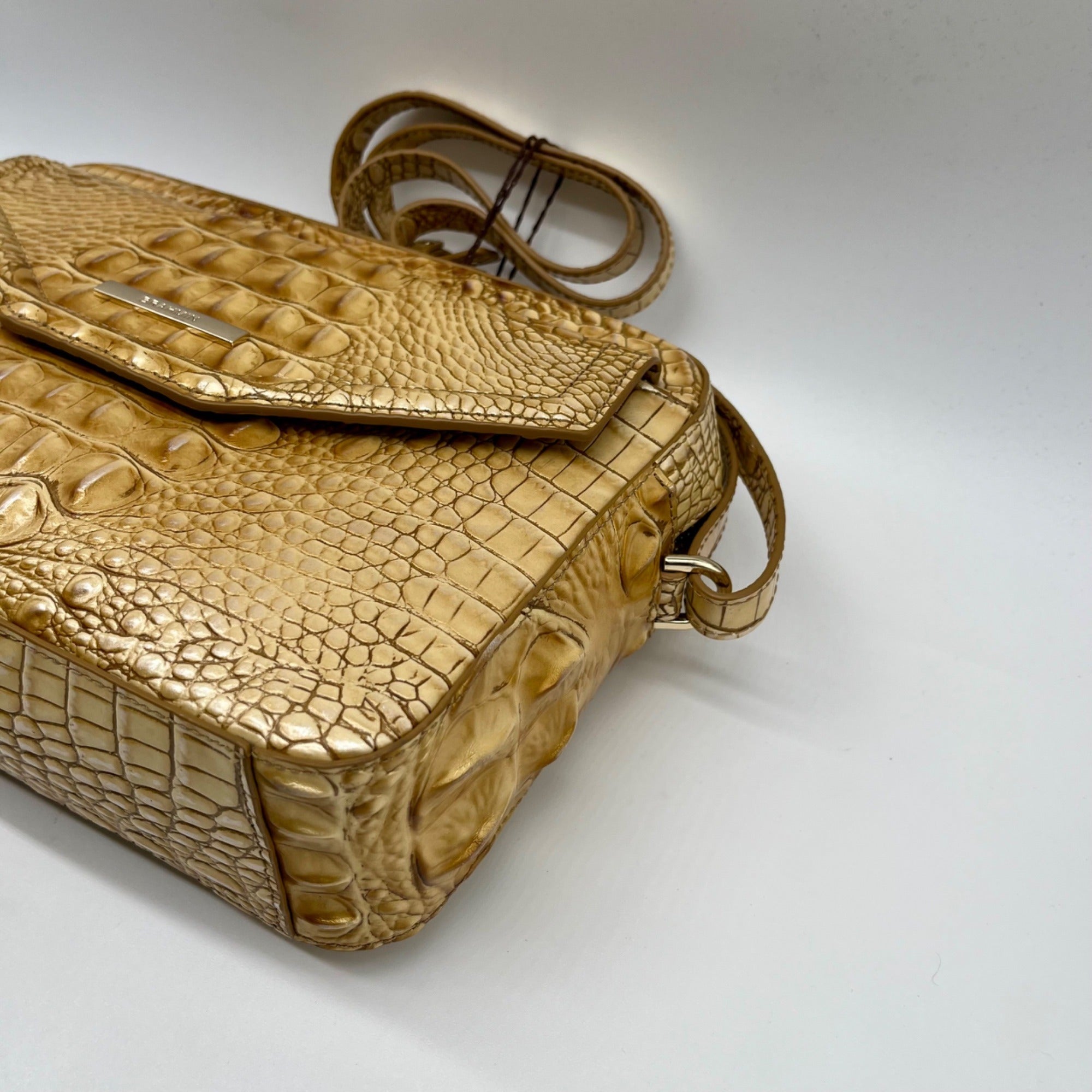 Brahmin Tan Leather Shea Crossbody Bag