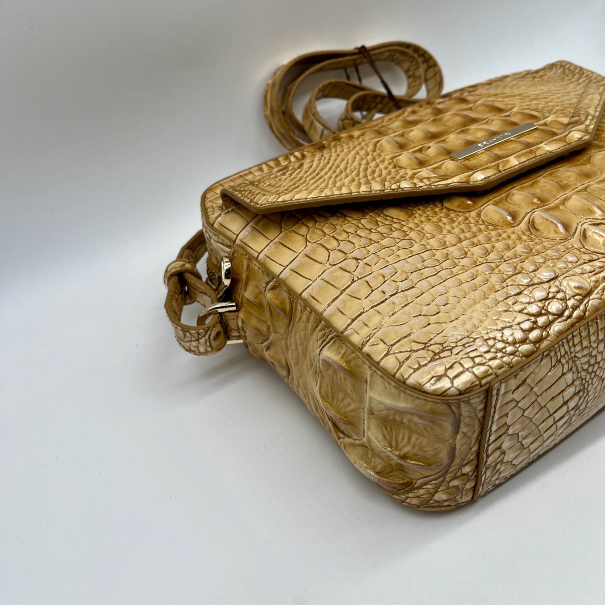 Brahmin Tan Leather Shea Crossbody Bag