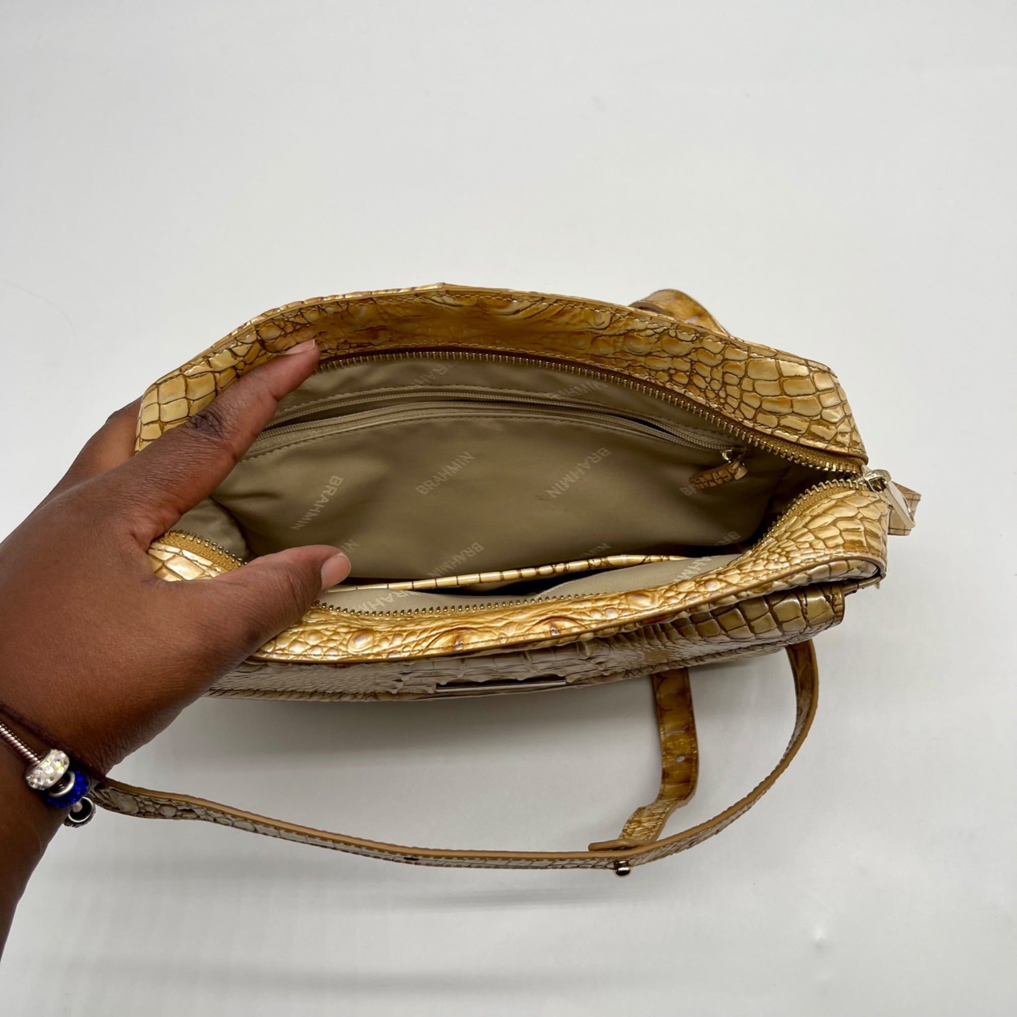 Brahmin Tan Leather Shea Crossbody Bag