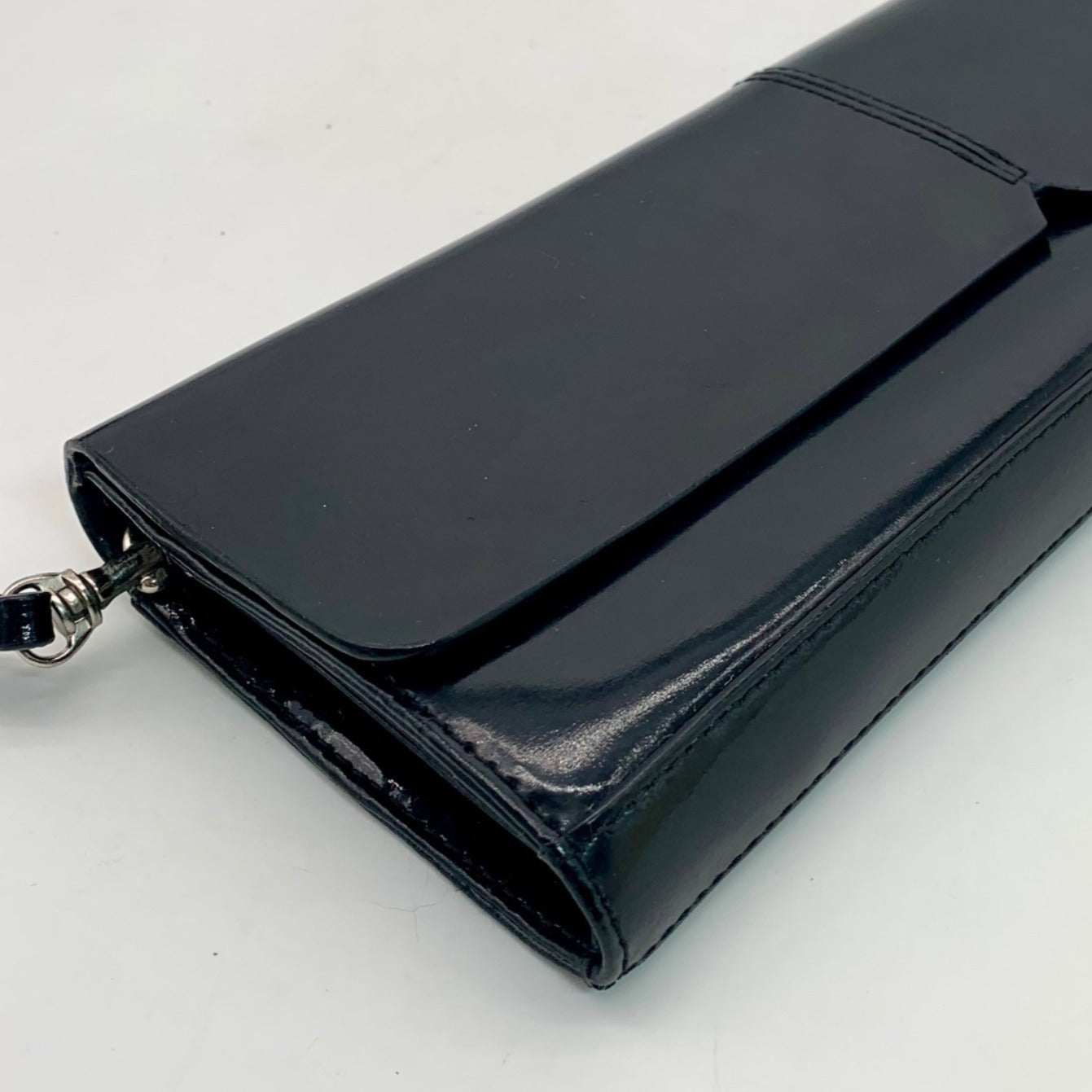 Alfani Patent Leather Black Wristlet Clutch