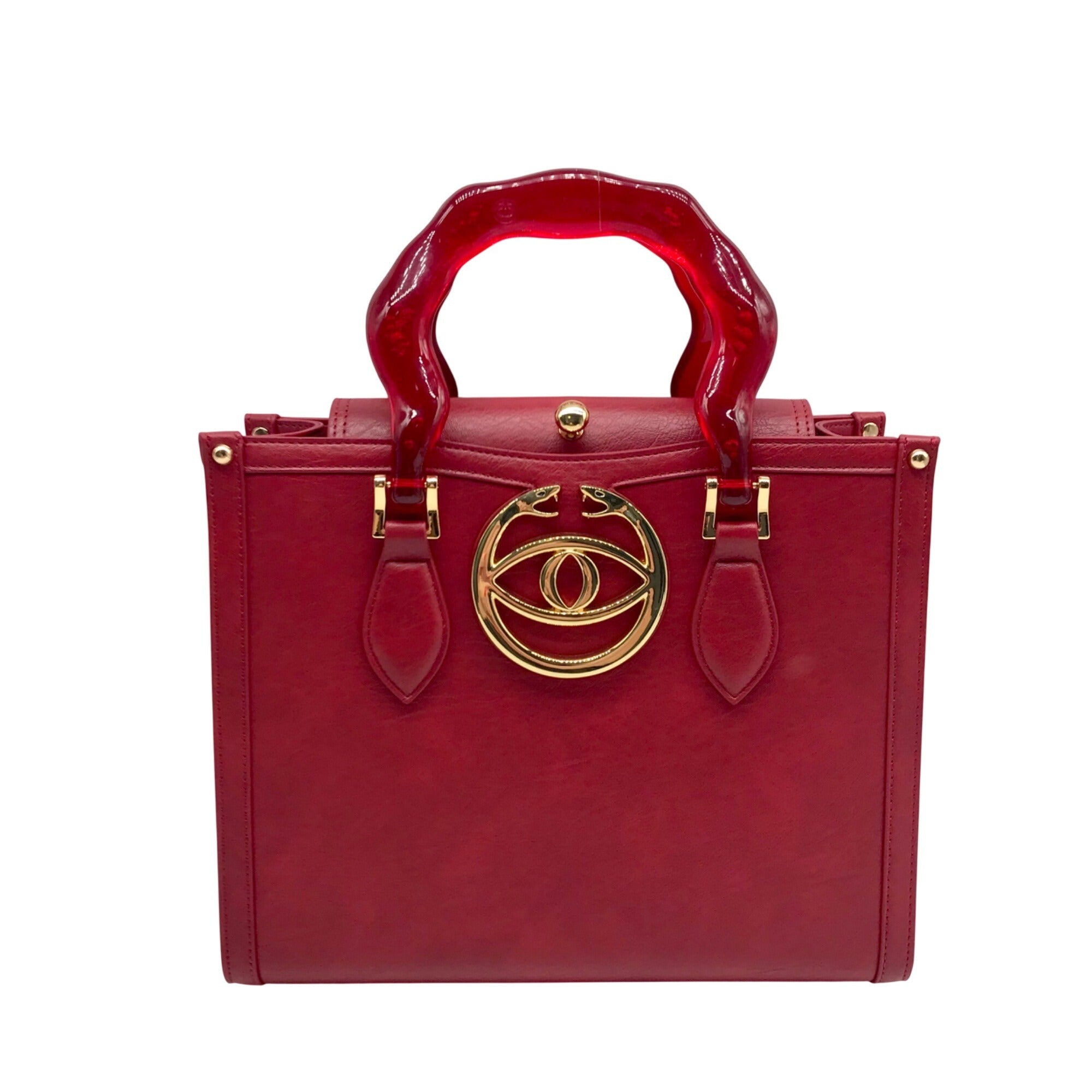 Lailee Red Leather Shoulder Bag