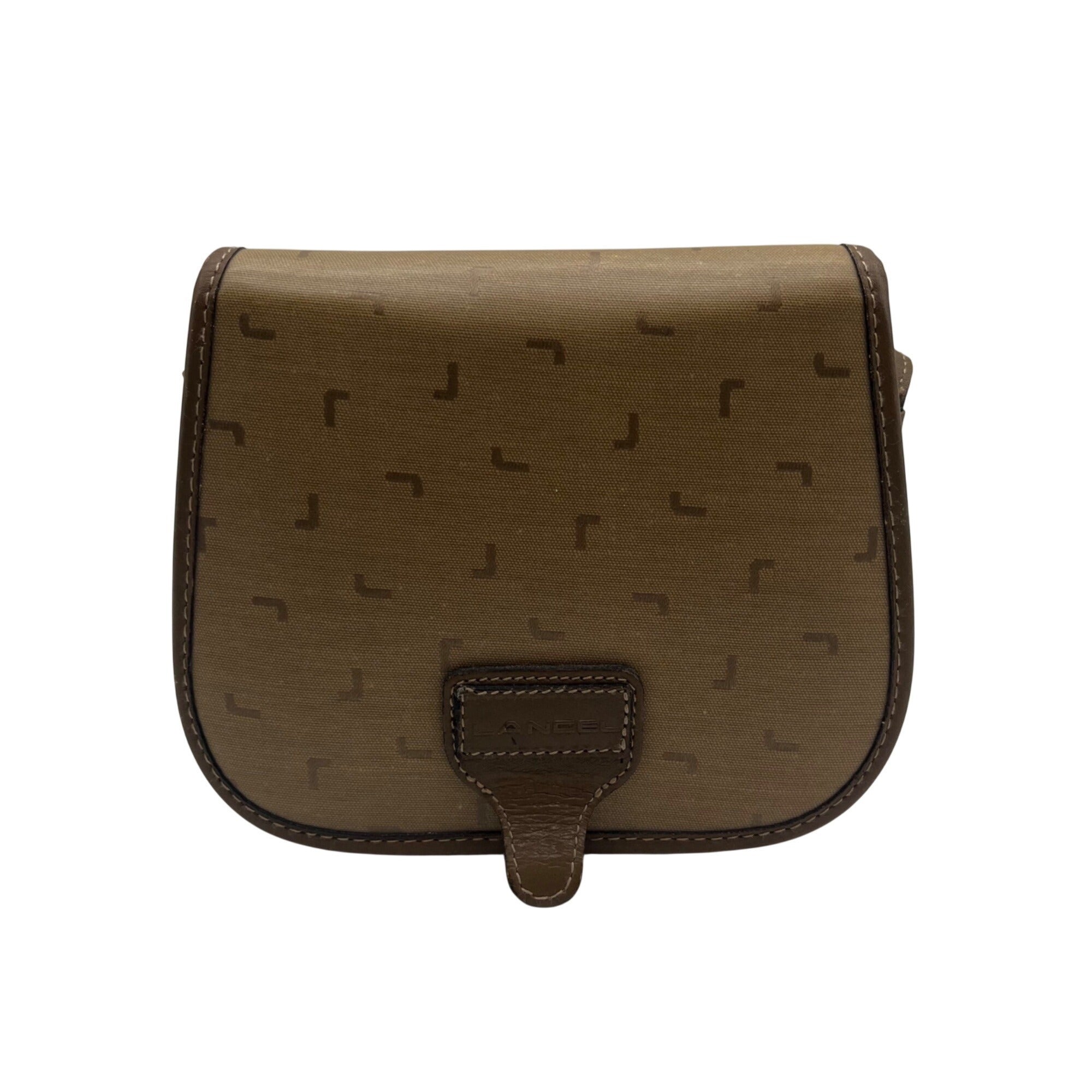 Lancel Brown Vintage canvas Crossbody Bag