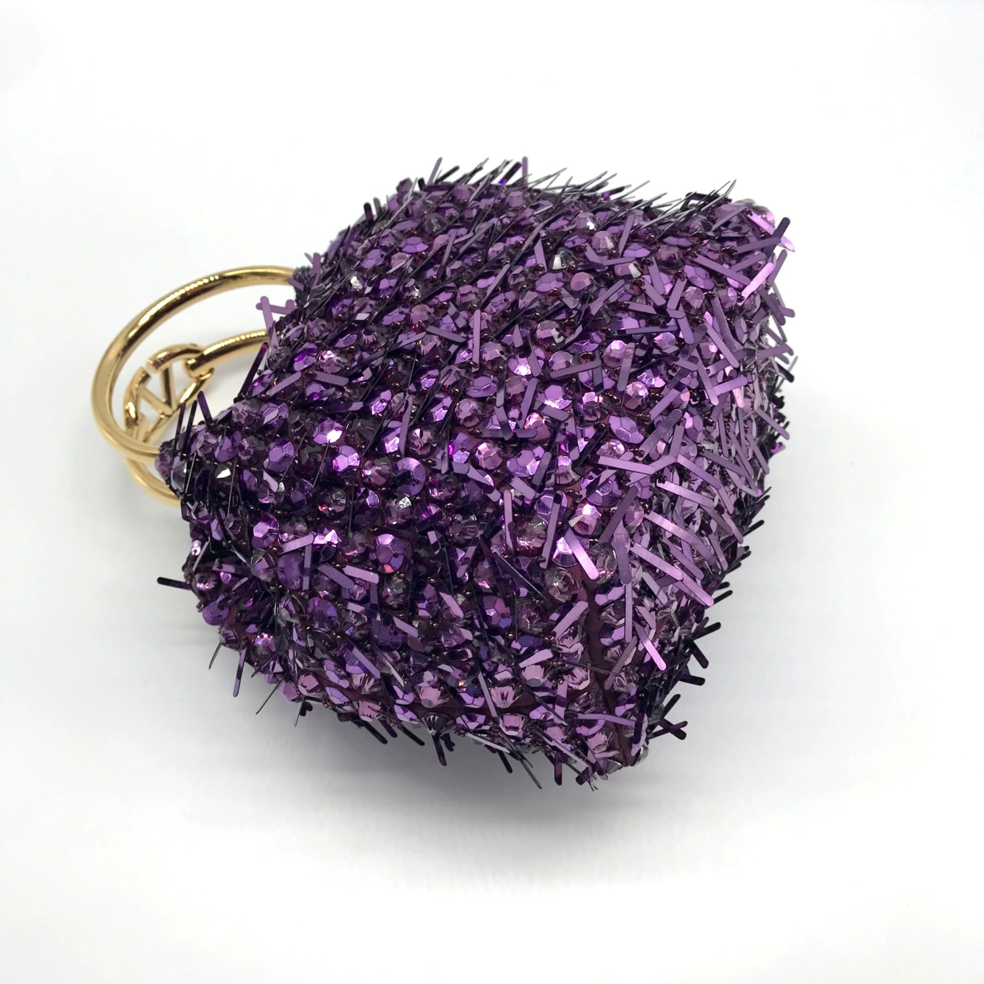 Valentino Garavani Small Carry Secrets Embroidered Amethyst Bucket Bag