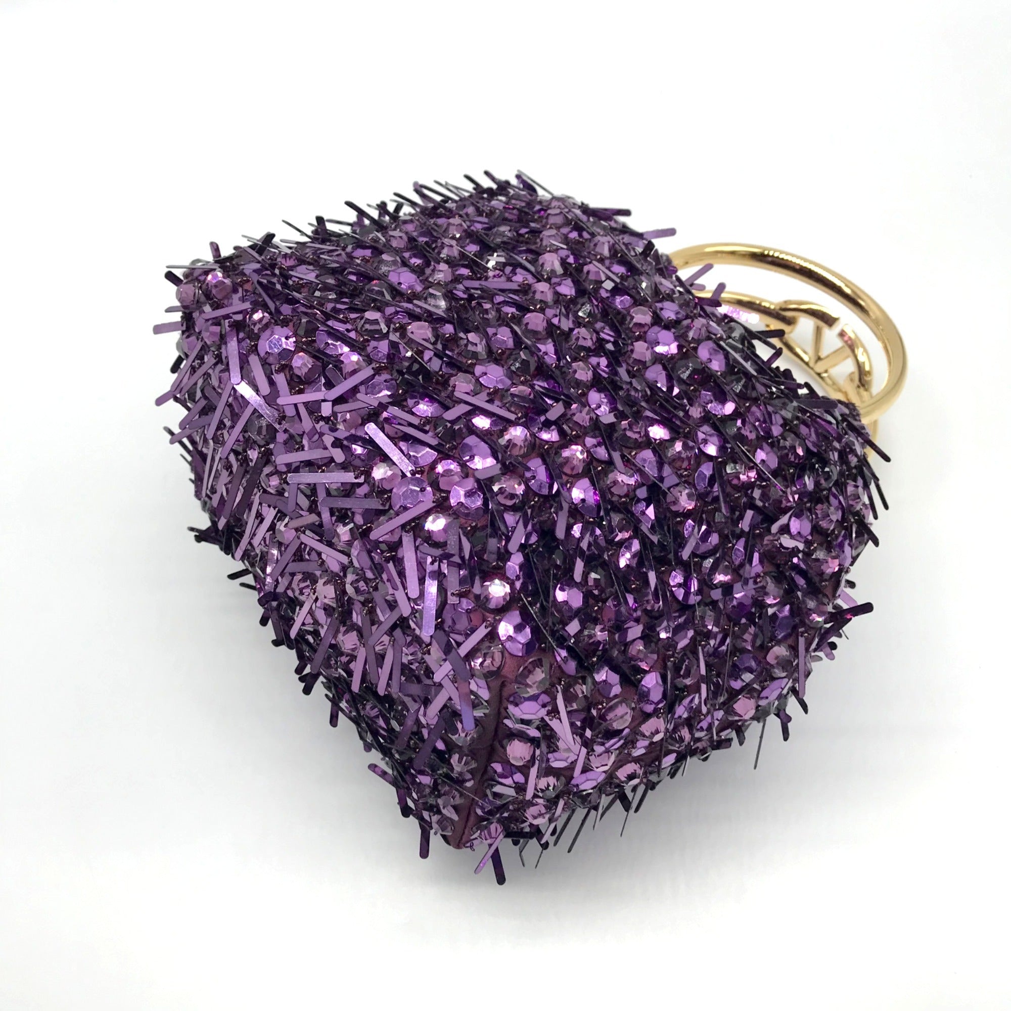 Valentino Garavani Small Carry Secrets Embroidered Amethyst Bucket Bag
