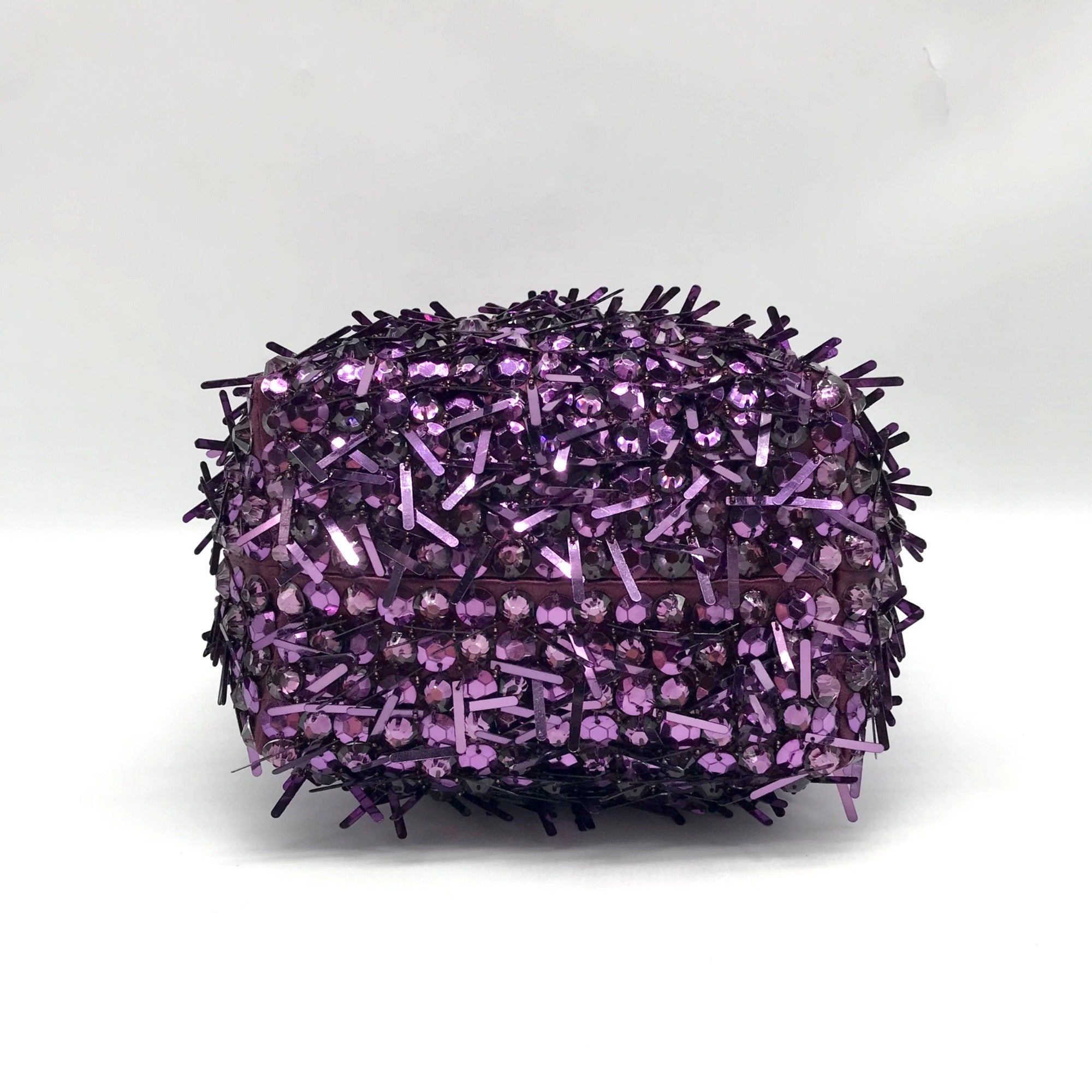 Valentino Garavani Small Carry Secrets Embroidered Amethyst Bucket Bag