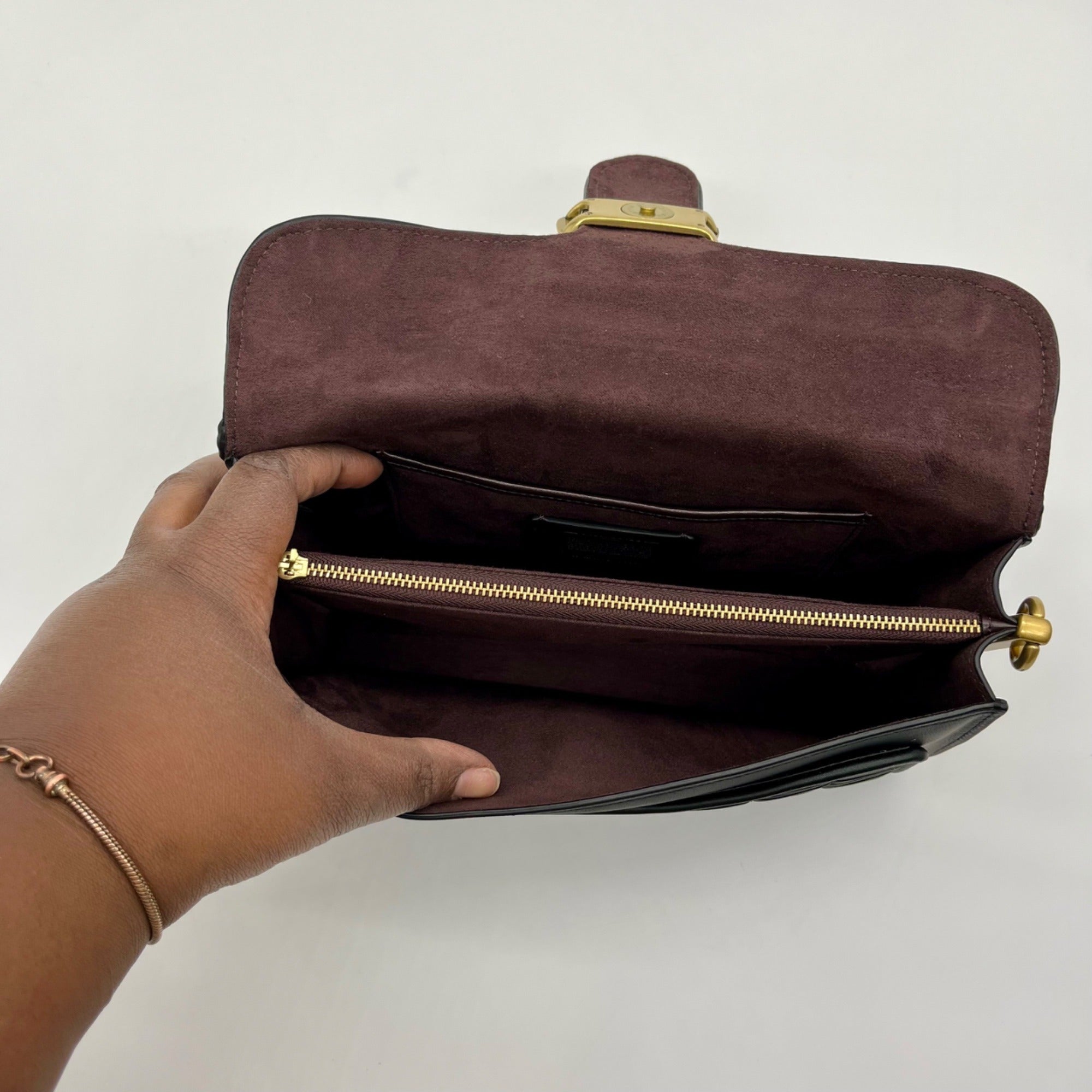 Coach Black Pleating Leather Tabby 26 Shoulder Bag 88148