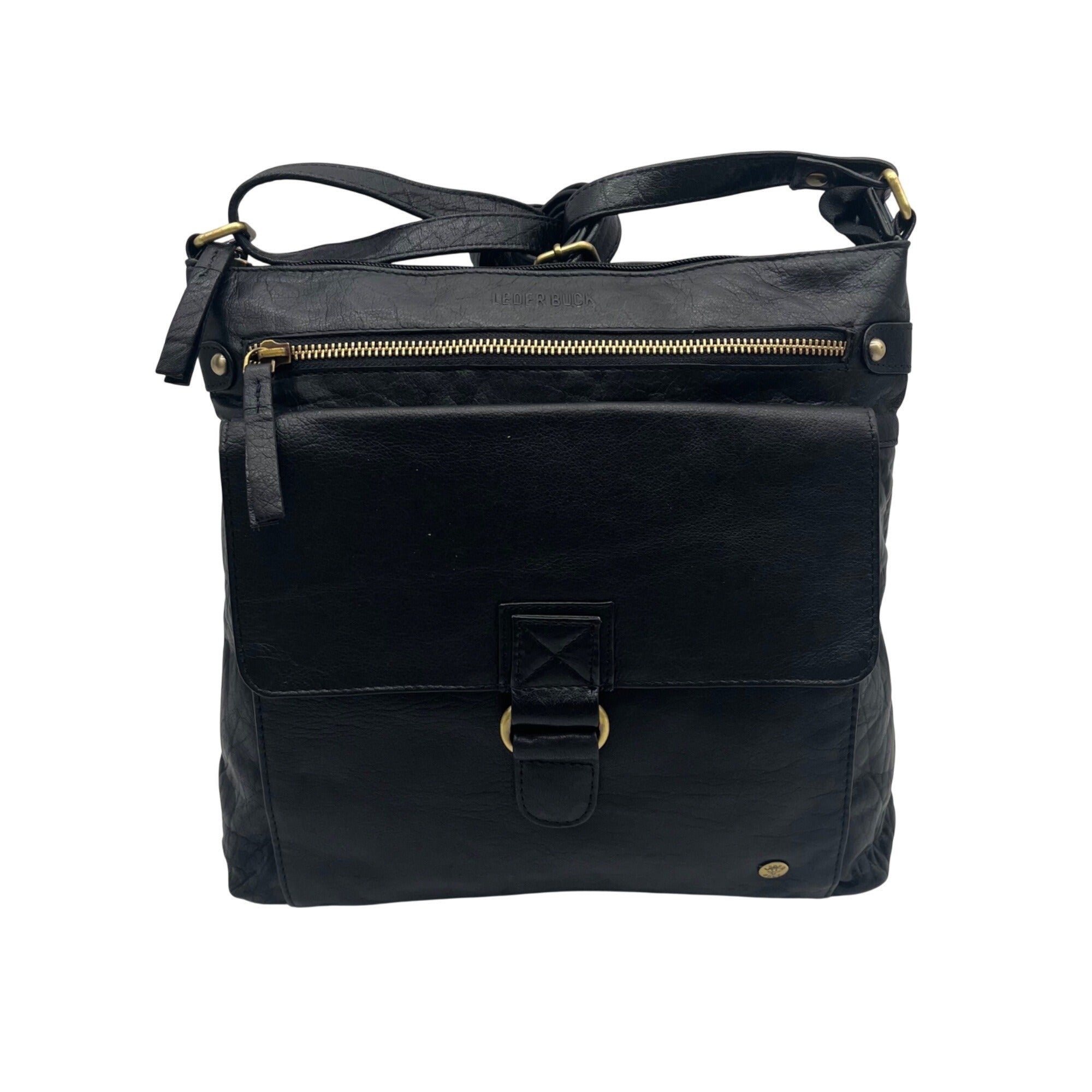 Leder Buck FatFace Ava Black Backpack