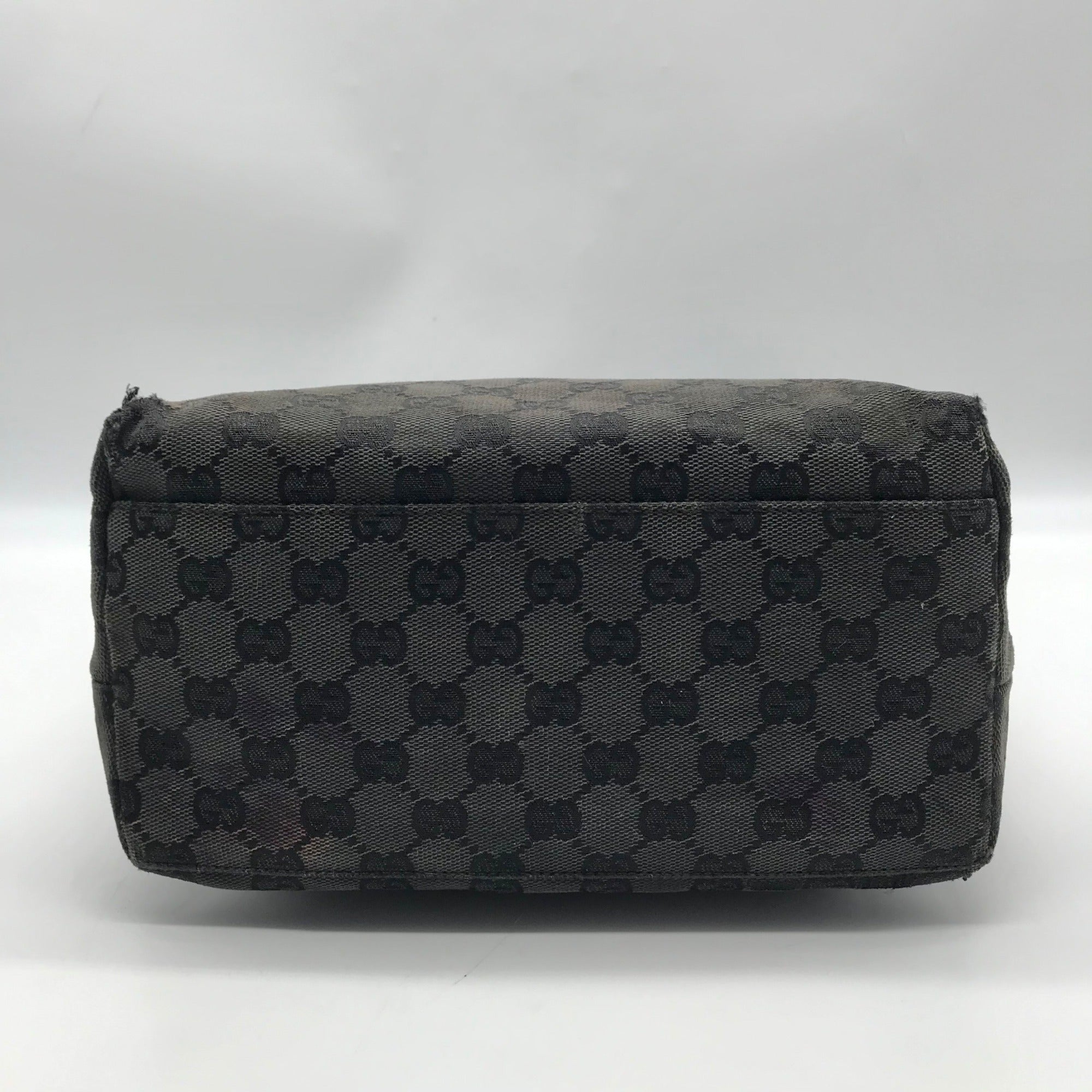 Gucci Black GG Monogram Canvas Shoulder Bag
