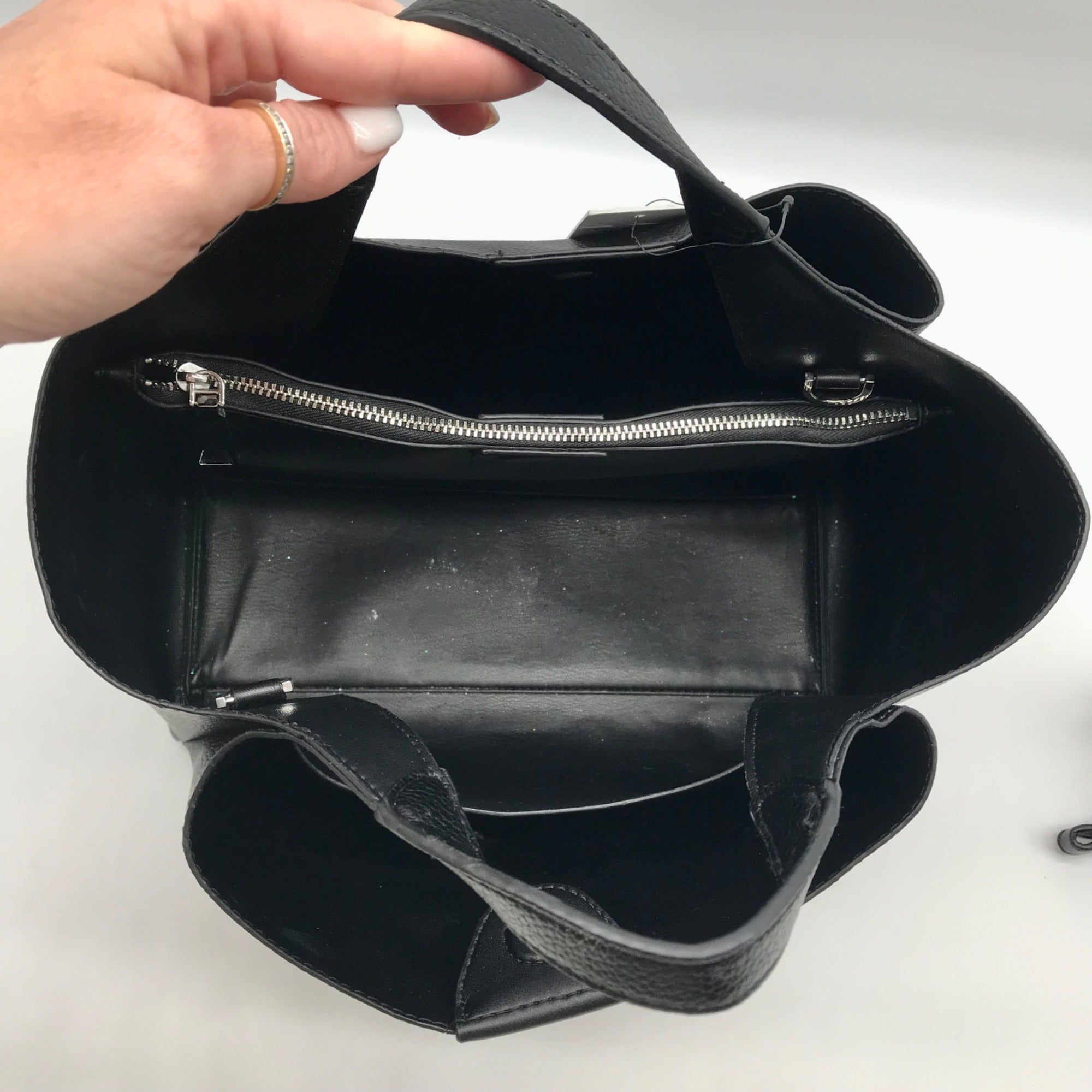 DKNY Black Top Handle Willa Satchel