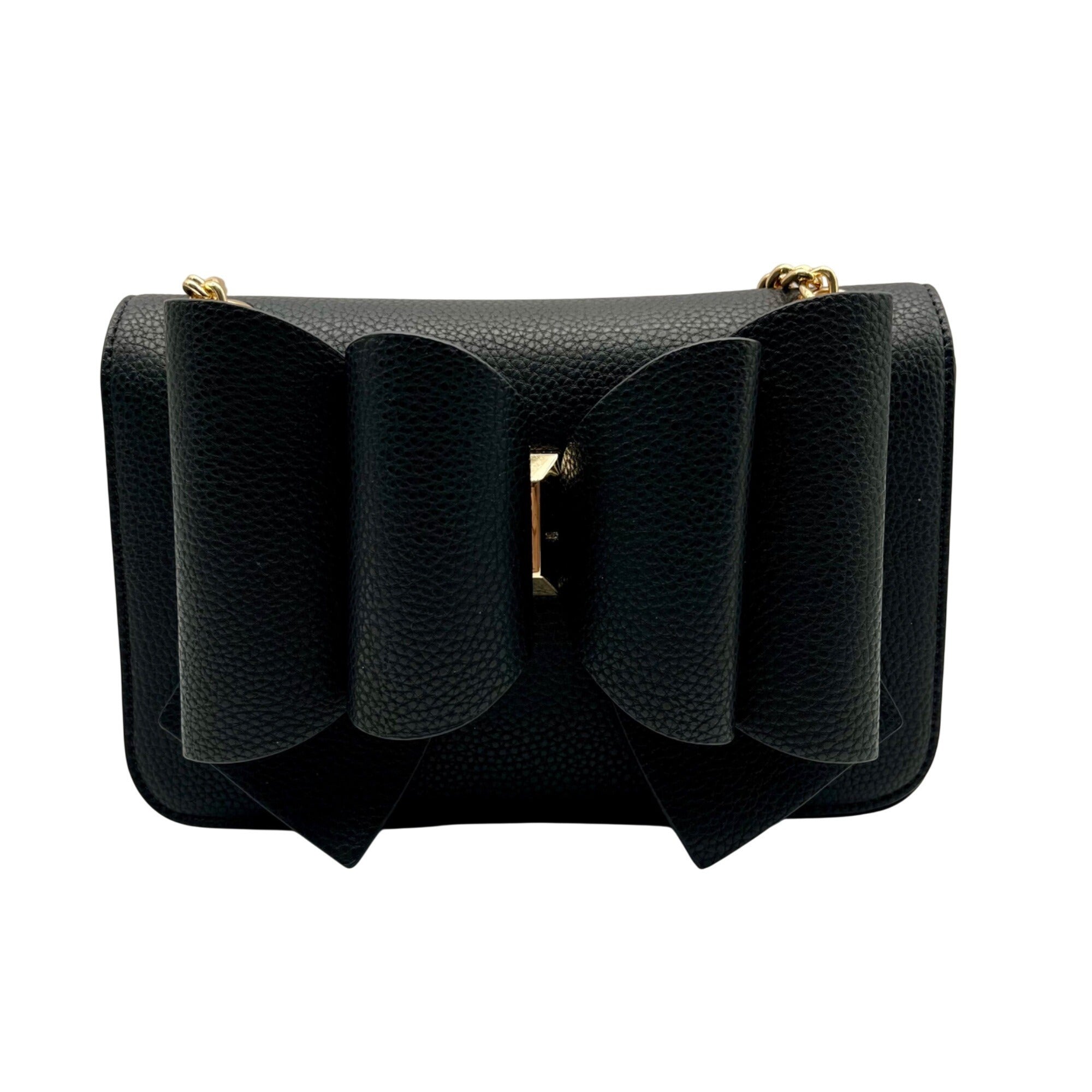 Like Dreams Black Bowtie Faux Leather Mini Bag