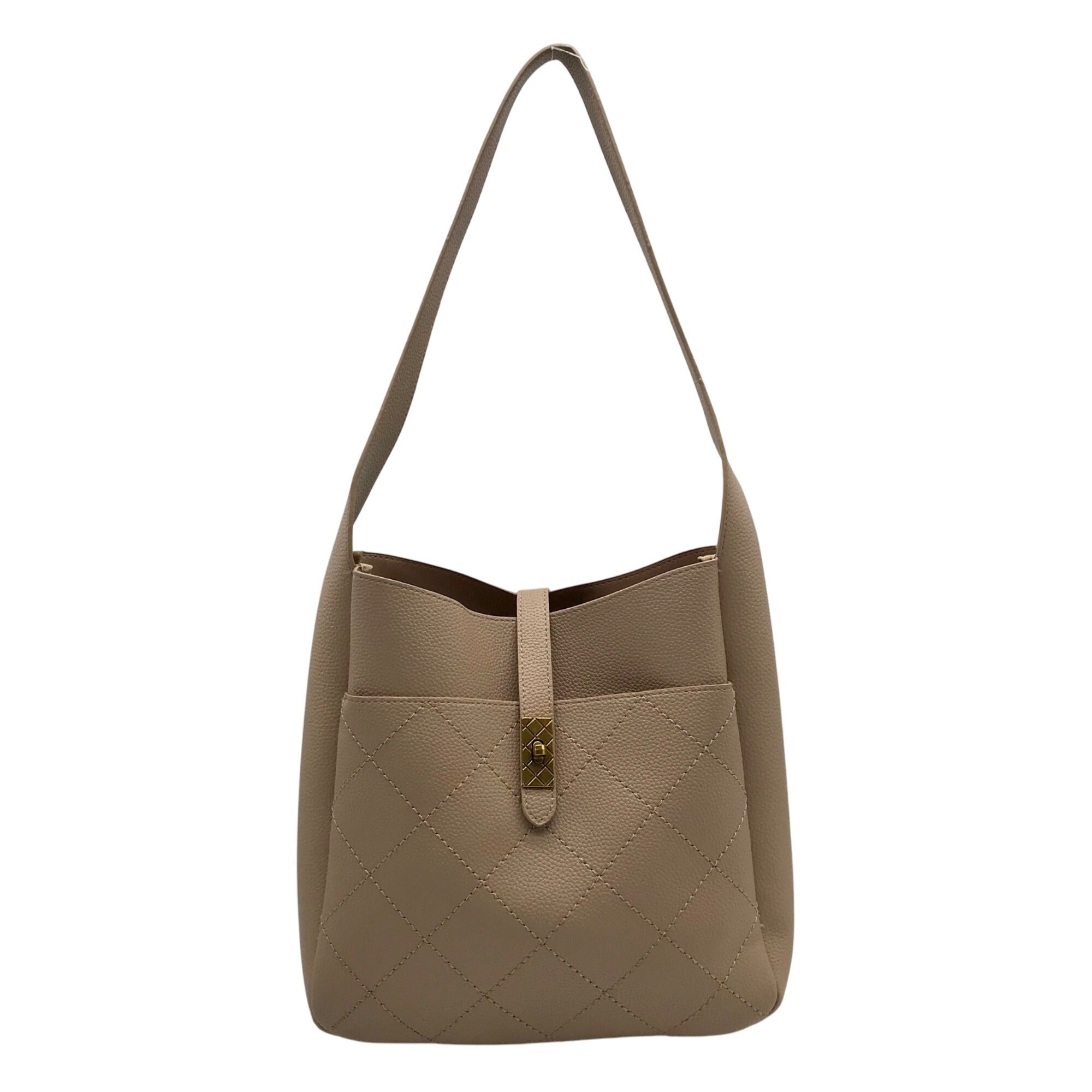 Like Dreams Taupe Big City Grace Shoulder Bag 