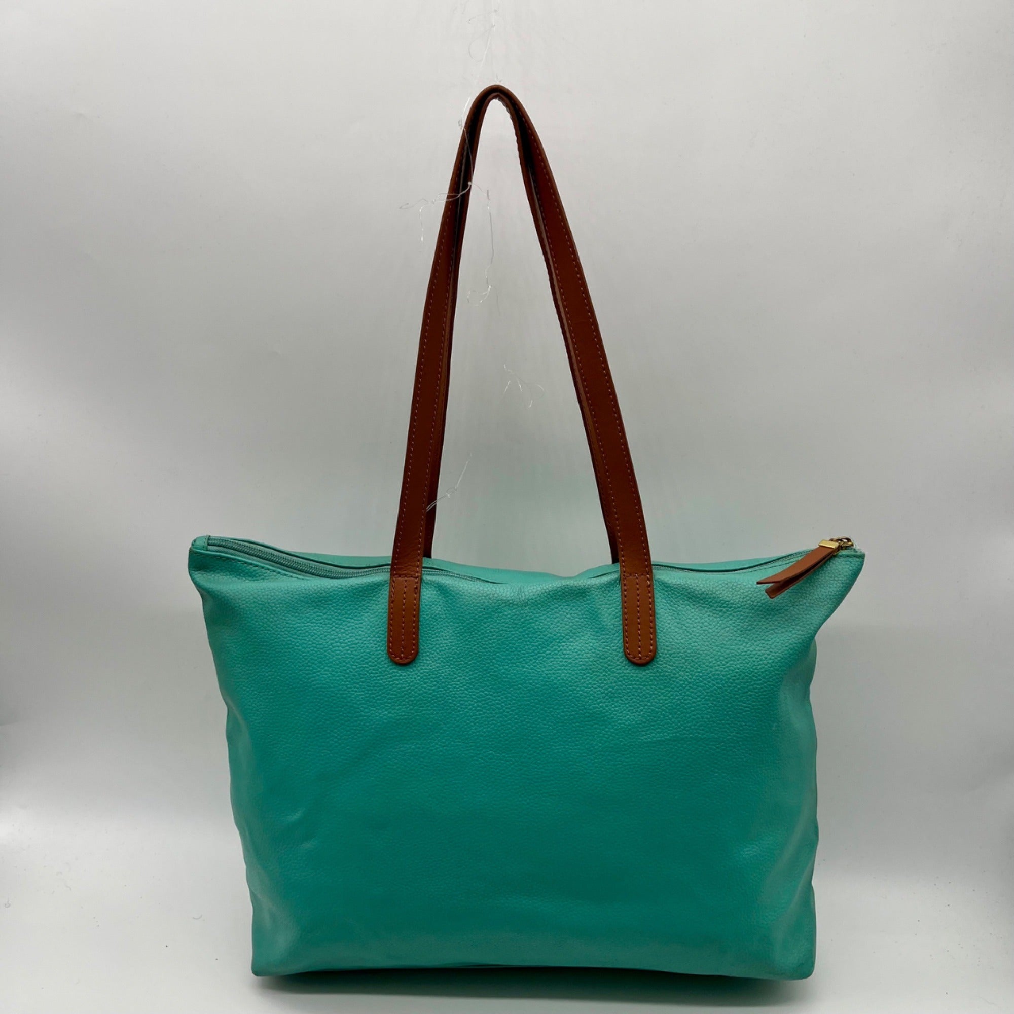 Joy Susan Blue Pebbled Faux Leather Tote With Matching Crossbody Bag