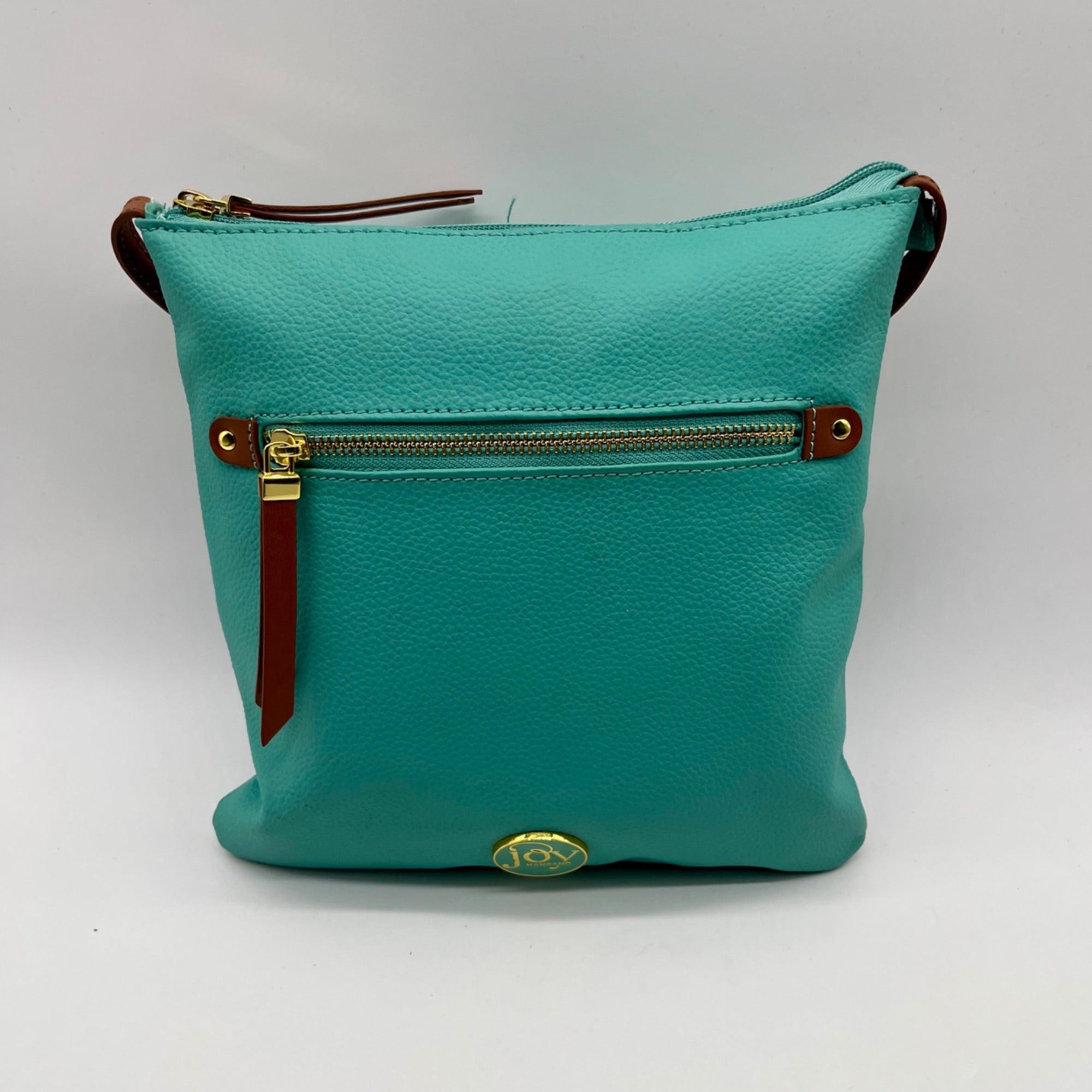 Joy Susan Blue Pebbled Faux Leather Tote With Matching Crossbody Bag