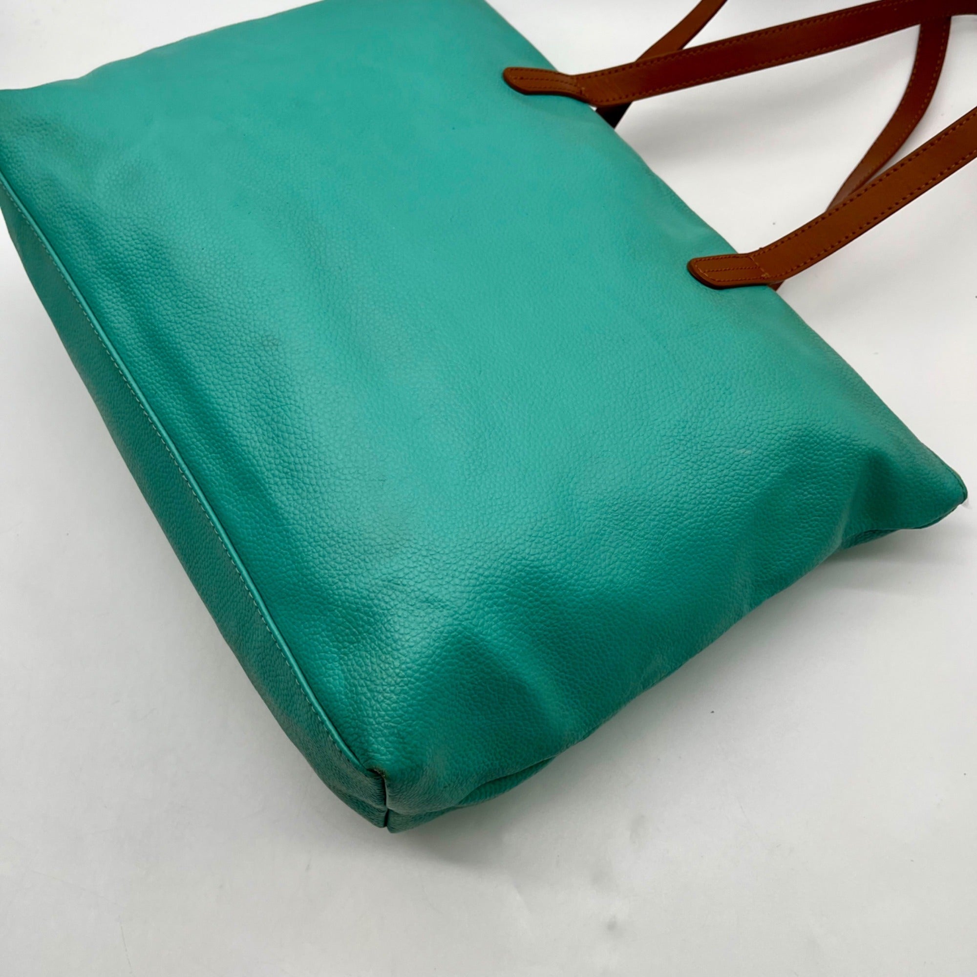 Joy Susan Blue Pebbled Faux Leather Tote With Matching Crossbody Bag