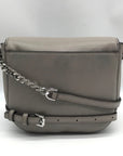 Michael Kors Gray Pebbled Leather Mott Crossbody Bag
