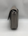 Michael Kors Gray Pebbled Leather Mott Crossbody Bag