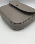 Michael Kors Gray Pebbled Leather Mott Crossbody Bag