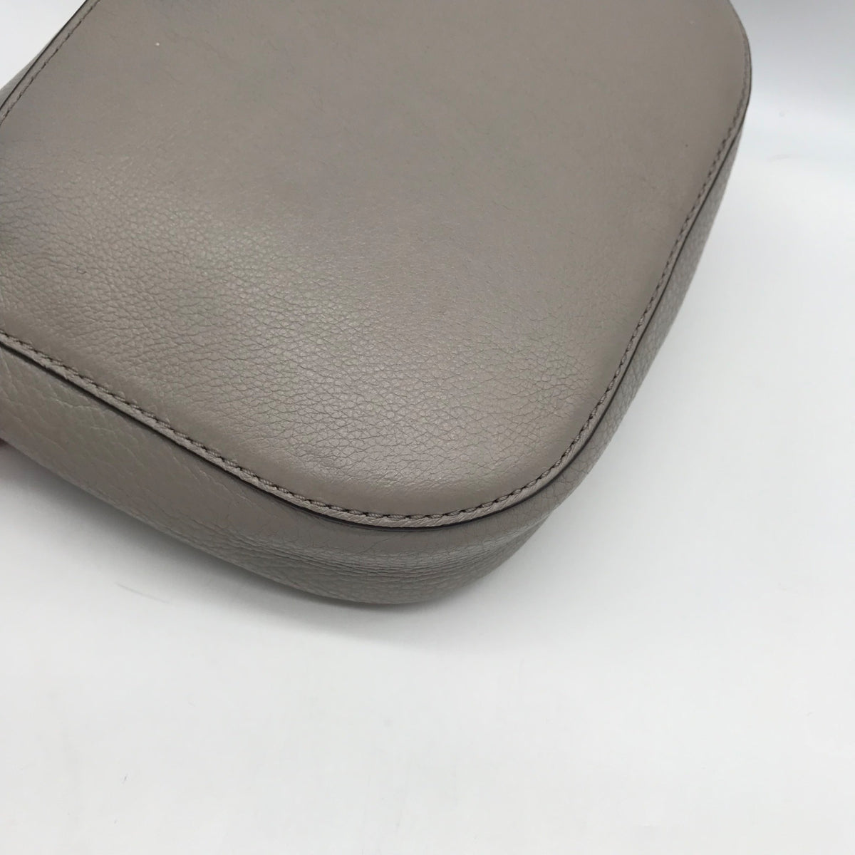 Michael Kors Gray Pebbled Leather Mott Crossbody Bag