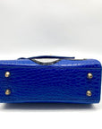 Playnomore Blue Croc-Embossed Shy Girl Crossbody Satchel